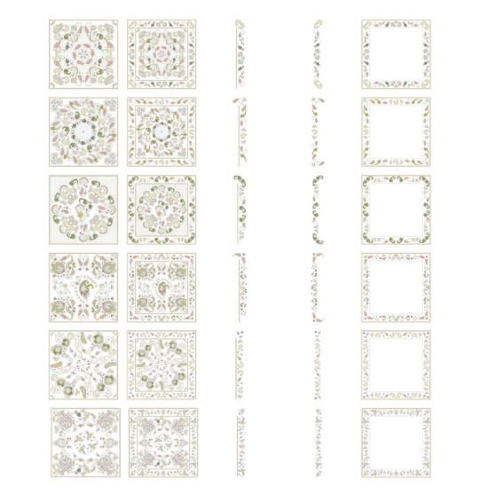 Jacobean Sampler Quilt blocks  