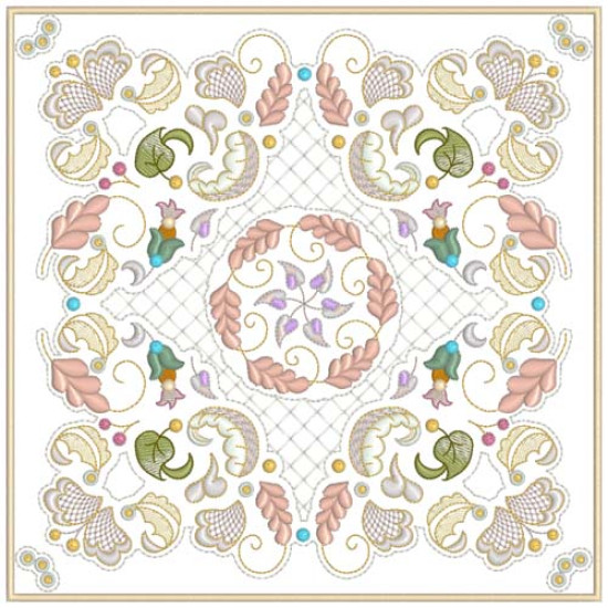 Jacobean Sampler Quilt blocks  