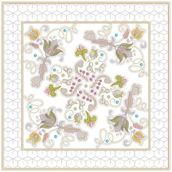 Jacobean Sampler Quilt blocks  
