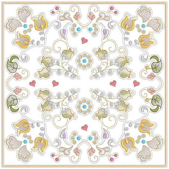 Jacobean Sampler Quilt blocks  