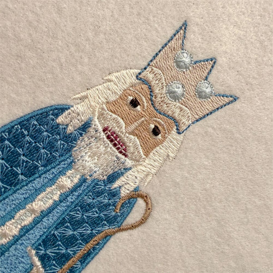 Machine embroidered Nutcrackers