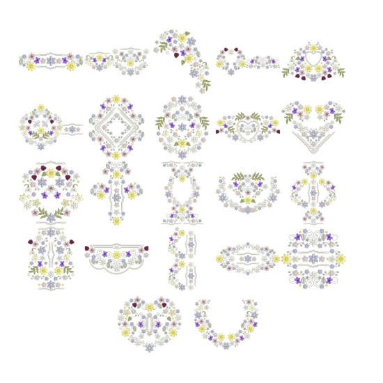 Spring Potpourri Floral machine embroidery designs