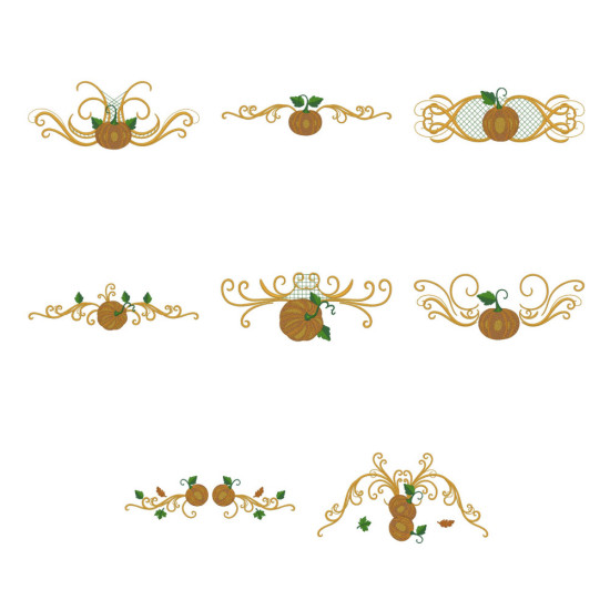 Pumpkin machine embroidery designs