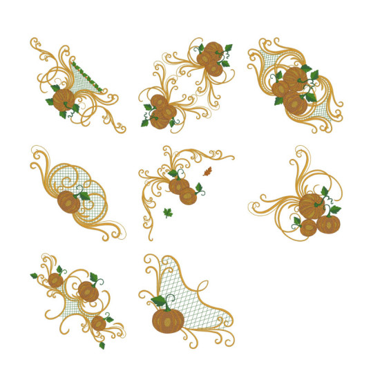Pumpkin machine embroidery designs