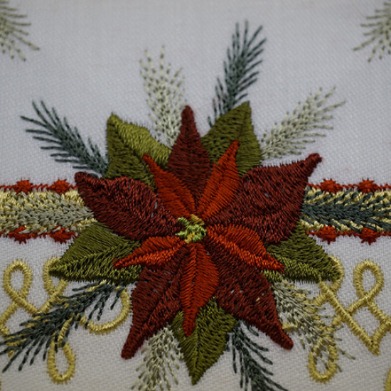 Poinsettia machine embroidery designs
