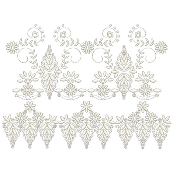 Regency whispers lace embroidery designs