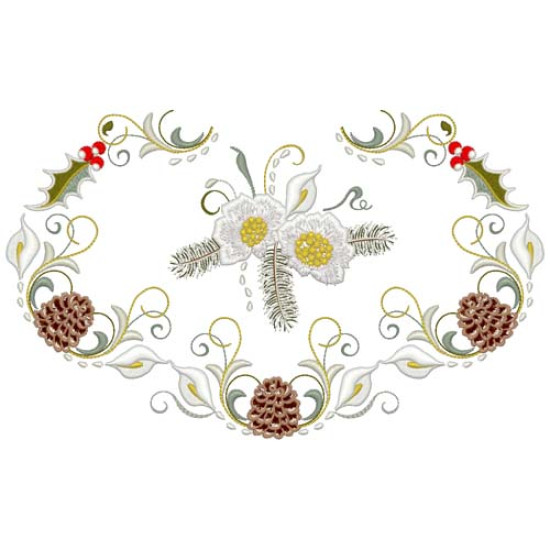 Rosemaling Christmas Machine Embroidery designs