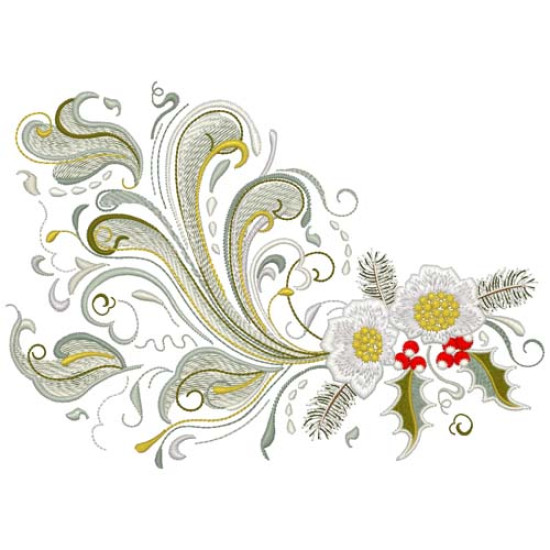 Rosemaling Christmas Machine Embroidery designs