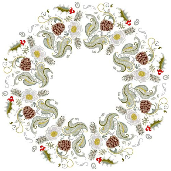 Rosemaling Christmas Machine Embroidery designs
