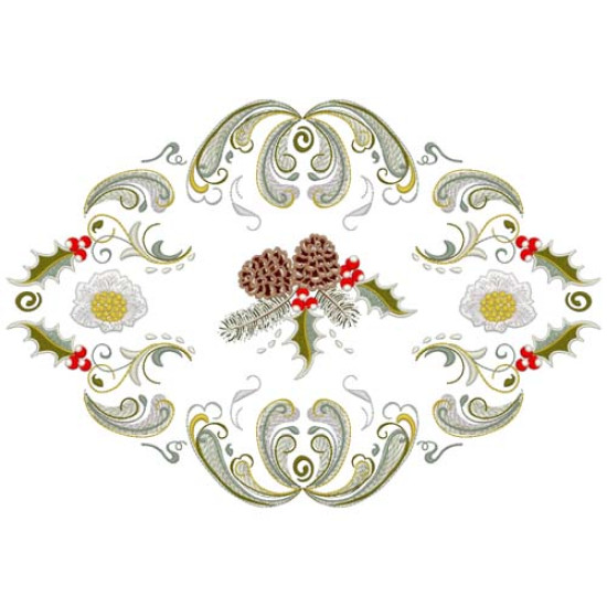 Rosemaling Christmas Machine Embroidery designs