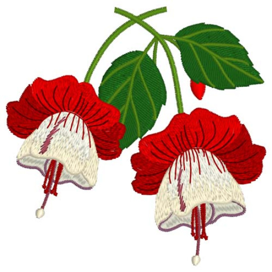 Renaissance Fuchsias Machine embroidery designs