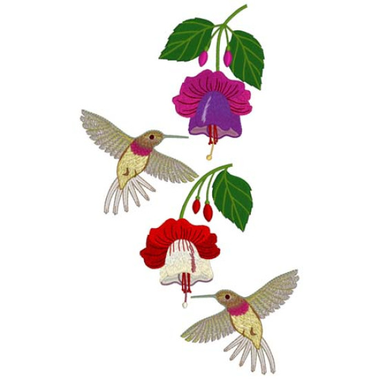 Renaissance Fuchsias Machine embroidery designs