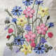 Summer meadows botanical machine embroidery