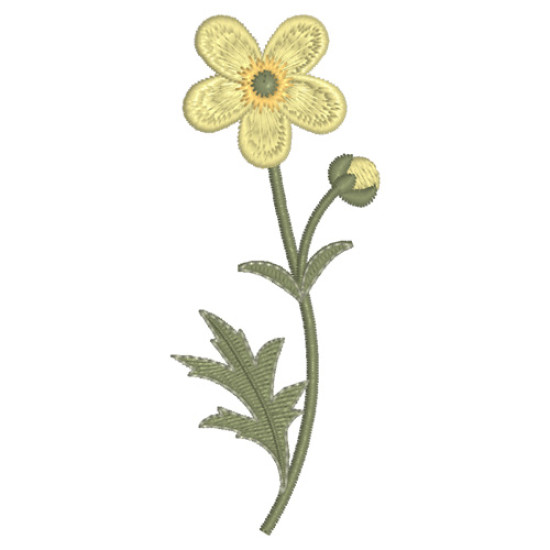 Summer meadows botanical machine embroidery