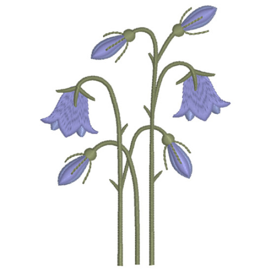Summer meadows botanical machine embroidery