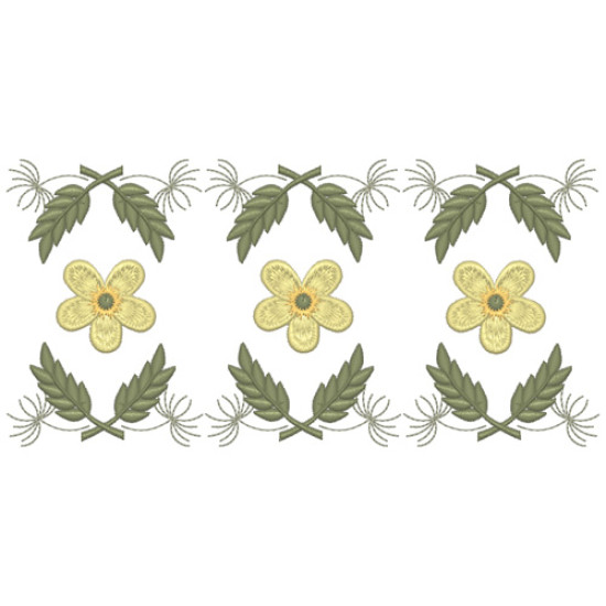 Summer meadows botanical machine embroidery