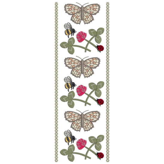 Summer meadows botanical machine embroidery