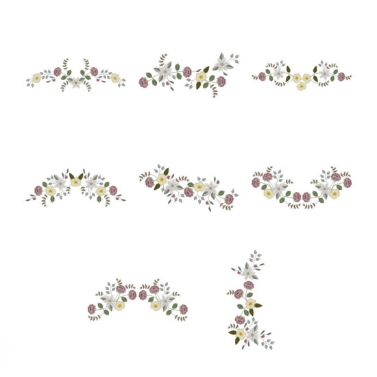 Floral machine embroidery designs with musical twist