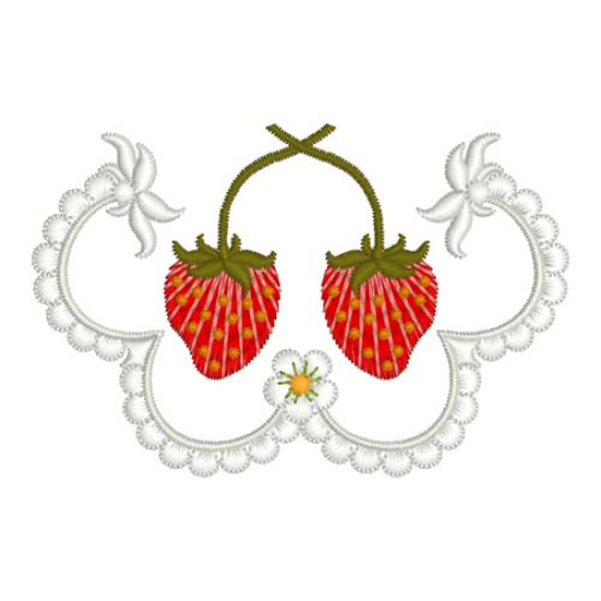Strawberries and Cream embroidery designs