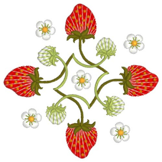 Strawberries and Cream embroidery designs