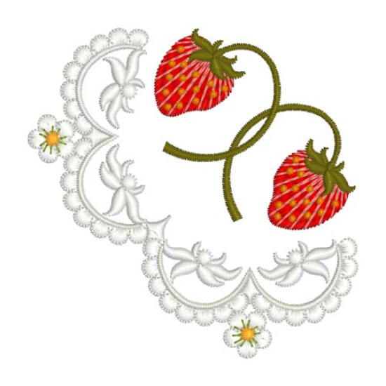 Strawberries and Cream embroidery designs