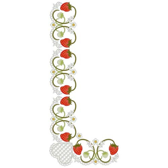 Strawberries and Cream embroidery designs