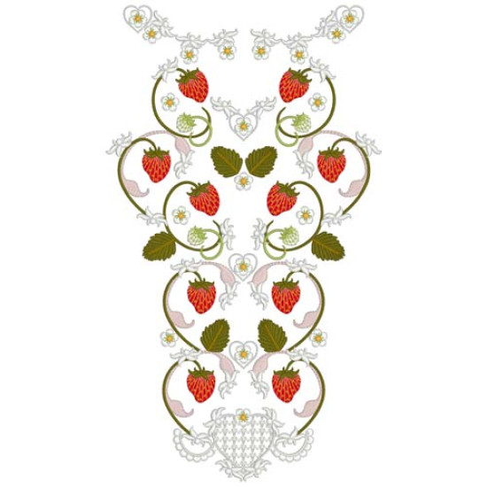 Strawberries and Cream embroidery designs