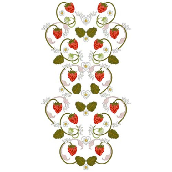 Strawberries and Cream embroidery designs