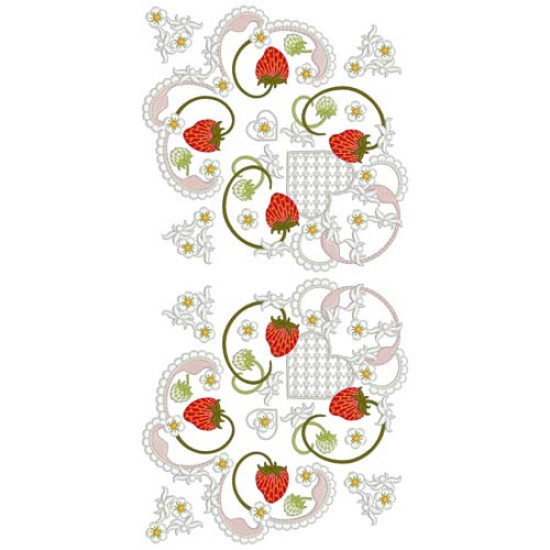 Strawberries and Cream embroidery designs