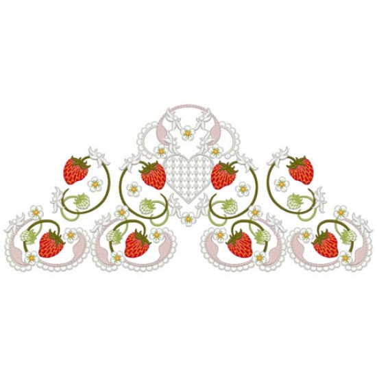Strawberries and Cream embroidery designs