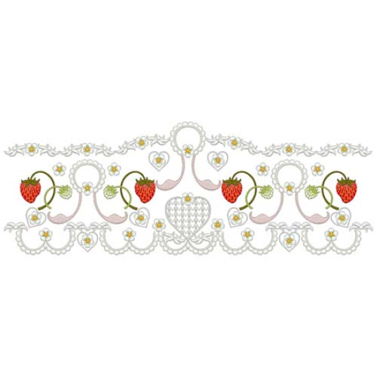 Strawberries and Cream embroidery designs