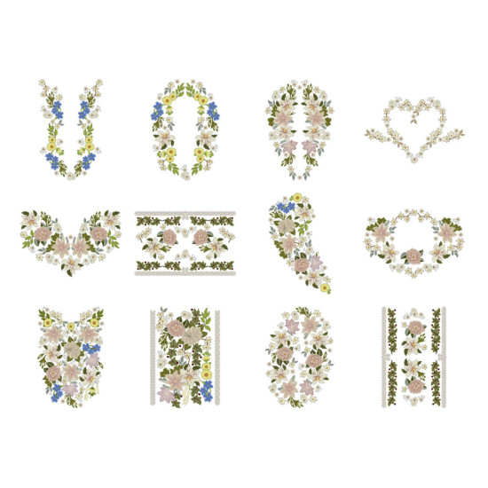 Vintage Grace floral embroidery designs