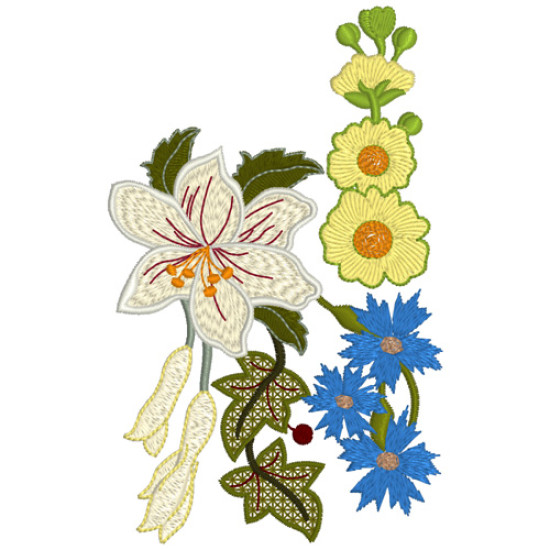 Vintage Grace floral embroidery designs