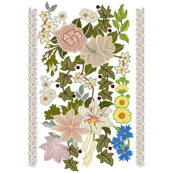 Vintage Grace floral embroidery designs