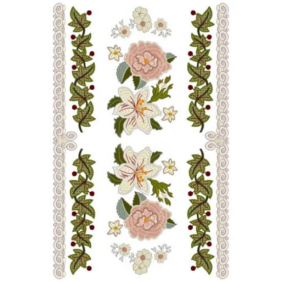 Vintage Grace floral embroidery designs