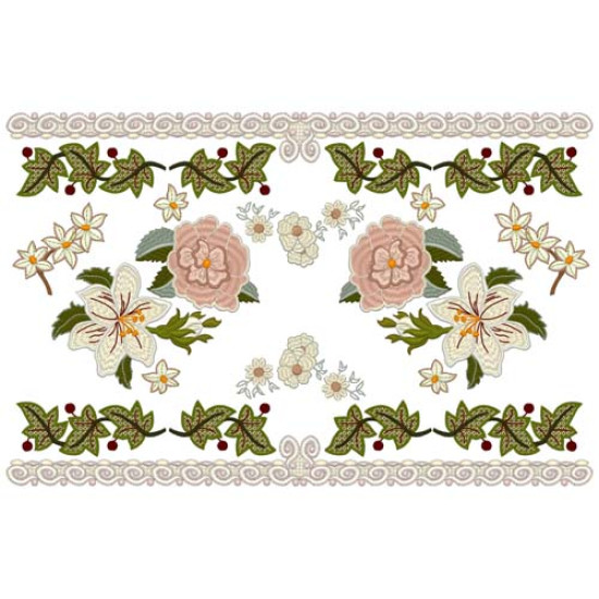 Vintage Grace floral embroidery designs