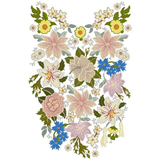 Vintage Grace floral embroidery designs