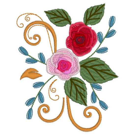 Victorian Floral machine embroidery designs  