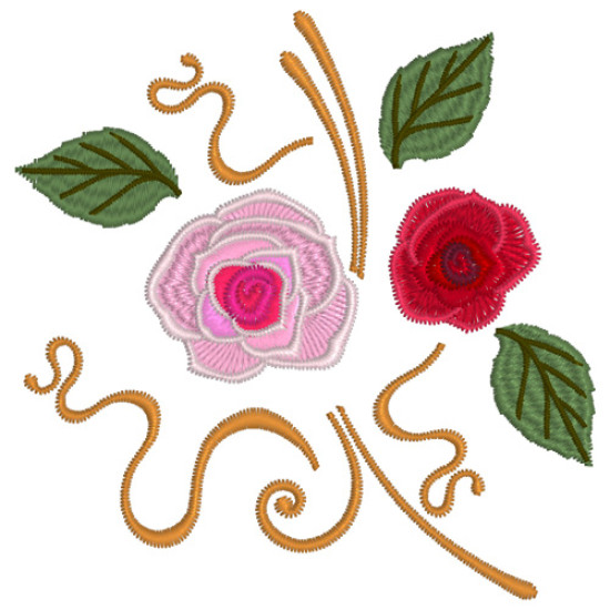 Victorian Floral machine embroidery designs  
