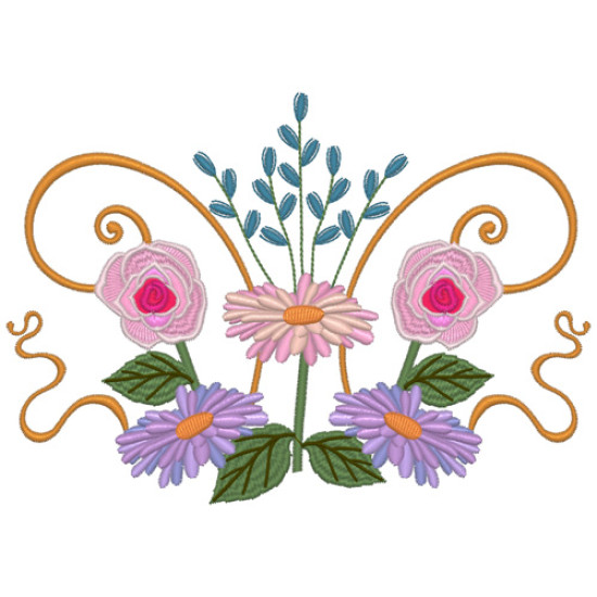 Victorian Floral machine embroidery designs  