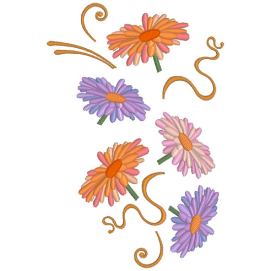 Victorian Floral machine embroidery designs  