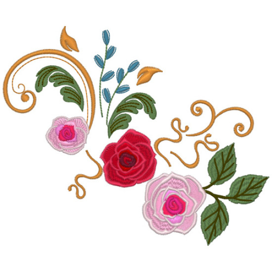 Victorian Floral machine embroidery designs  