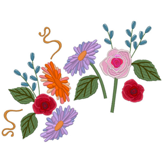 Victorian Floral machine embroidery designs  