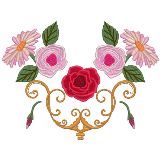 Victorian Floral machine embroidery designs  