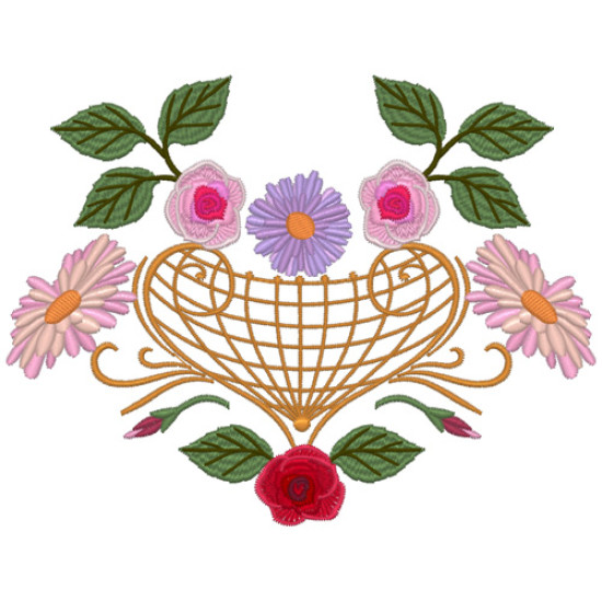 Victorian Floral machine embroidery designs  