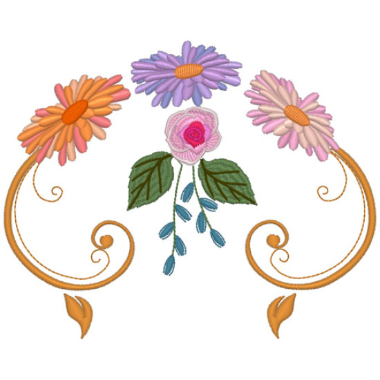 Victorian Floral machine embroidery designs  
