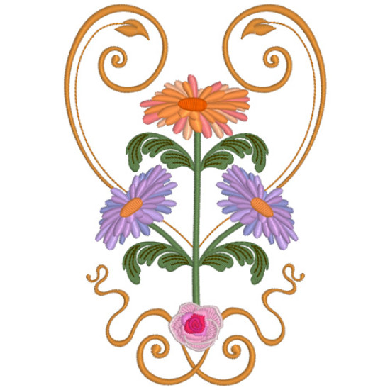 Victorian Floral machine embroidery designs  