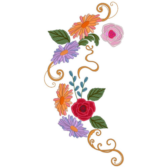 Victorian Floral machine embroidery designs  