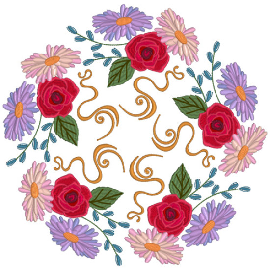 Victorian Floral machine embroidery designs  