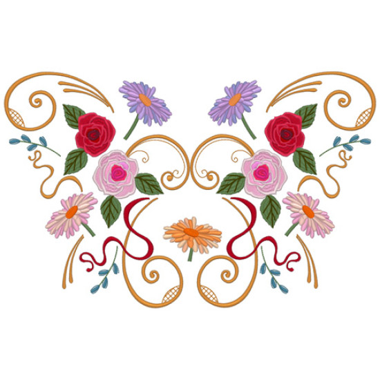 Victorian Floral machine embroidery designs  